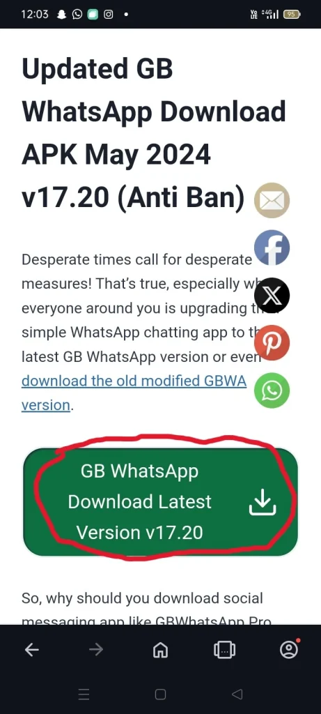 Step 1 Tap on GBWhatsApp Download 1